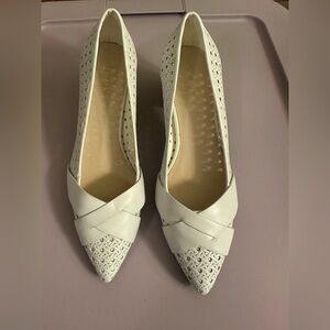 New Cole Haan white block heel dress sandals